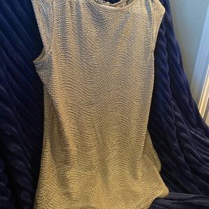 Gold metallic light weight fun top